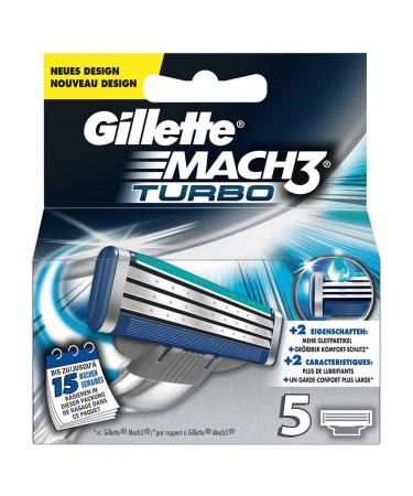 Gillette MACH3 Turbo Razor Blades 5 pieces 5 pieces (1 pack)