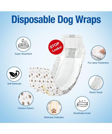 Pet Soft Disposable Dog Diapers for Male Dogs - 20 Pack | Highly Absorbent Leak-Proof with Wetness Indicator | International Shipping - Buy Online on SooperMarket.com