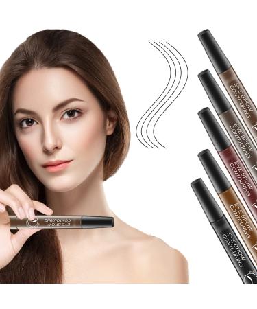 Roterale Eyebrow Pen - Roterale Eyebrow Pencil Waterproof Roterale 4-Tip Microblade Brow Pen 4Pack Roterale Eyebrow Pen Waterproof (Mix-5pcs)