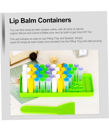 Mikinona Lip Balm Base Lip Balm Holder 50 Lipstick Filling Mold Crafting Supplies Plastic Manual Lip Gloss Making Kit Lipstick Filling Tray - Buy Online on SooperMarket.com