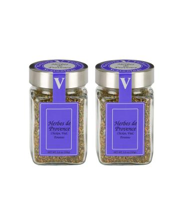 Herbes de Provence- 3.6 oz. Jar (Pack of 2) - 7 Classic bright and bold spices blended for maximum flavor. Perfect for everyday use as well as French Specialty dishes. 3.6 Ounce (Pack of 2)