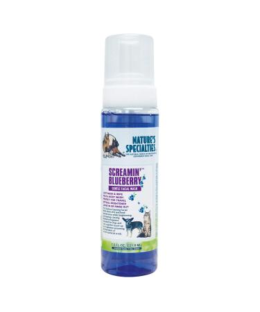 Nature's Specialties Foaming Facial Wash for Pets, No Rinse, Made in USA, 7.5 oz Screamin' Blueberry