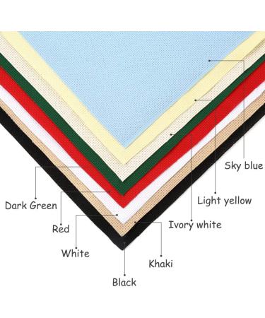 Caydo 8 Pieces Aida Cloth 14 Count 12x18 Inch - 8 Color Classic Reserve Cross Stitch Fabric - Buy Online on SooperMarket.com