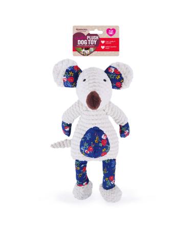 Rosewood Maisie Mouse Dog Toy White/Blue/Pink/Red