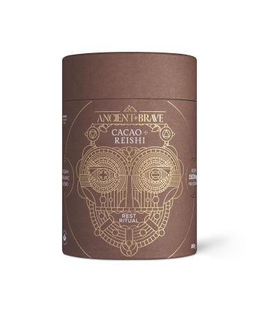 Ancient + Brave Cacao + Reishi 250g Tub - High Grade Nutritious Raw Cacao Reishi Mushroom Baobab and Chicory - Smooth Chocolate Blend - Stress Reducing Chocolate 250 g (Pack of 1)