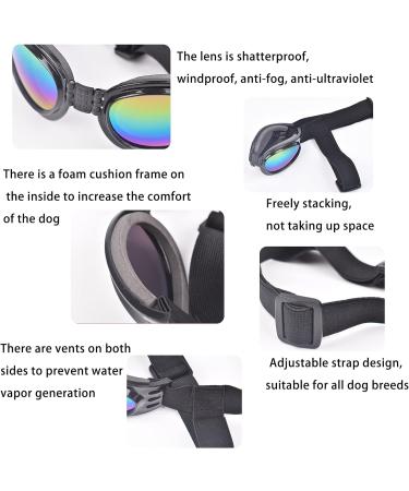 JIABEIUS Dog Goggles - Windproof Anti-Fog UV Protection Sunglasses for Cats & Small Dogs (Black) - Buy Online on SooperMarket.com