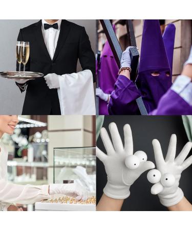 EXBRIECO 12 or 6 Pairs Cotton Gloves Hydrating Gloves Soft Elastic Hand Care Comfortable Gloves Mimo Gloves Jewelry Waiter Costume White or Black L Pack 6 White - Buy Online on SooperMarket.com