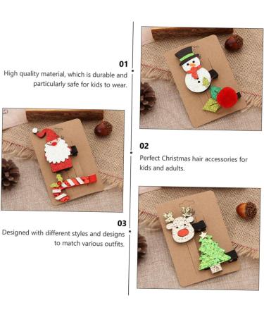 ABOOFAN 8 Sets Christmas Suit Hairpin Christmas Hair Grips Hairpin for Xmas Santa Hair Clips Elk Santa Hair Barrettes Xmas Hair Women s Suits Christmas Hair Clip Cloth Bobby Child Antlers - Buy Online on SooperMarket.com