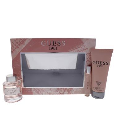 Guess 1981 for Women 3 Piece Gift Set 3.4oz Eau De Toilette Spray + 0.5oz Eau De Toilette Spray + 6.7oz Body Lotion