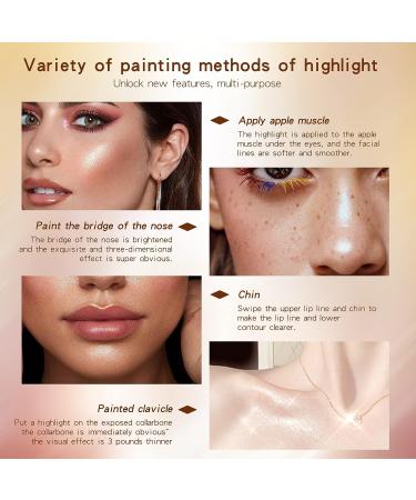Beteligir 8 Color Highlighter Powder Palette - Facial Bronzers Illuminator Palette for Long Lasting Brilliant Skin - Face Makeup Set - Buy Online on SooperMarket.com