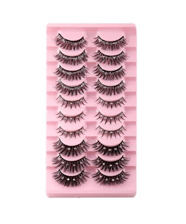 Shop 10 Pairs of Handmade Glitter Diamond False Eyelashes Reusable Fluffy & Easy to Wear for Parties & Festivals - Buy Online on SooperMarket.com