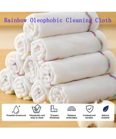 Rainbow Oleophobic Cleaning Cloth 12-Layer Thickened Magic Cleaning Cloth Super Heavy Oil Cleaning Cloths Reusable Washable All-Purpose Dishwashing Cloth for Kitchen (15pcs 30 * 30cm) 30*30cm 15pcs - Buy Online on SooperMarket.com