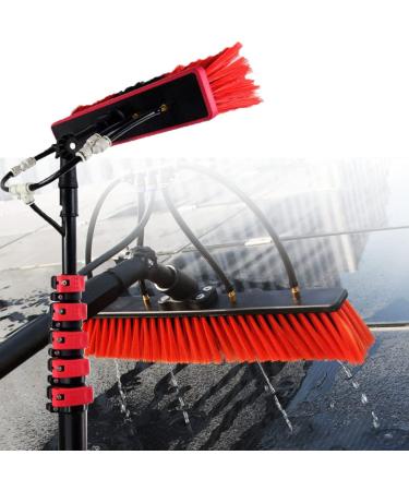 Photovoltaic Panel Cleaning Brush High-Altitude Cleaning Brush With Extension Pole Water Fed Pole Brush System Telescopic Window Cleaning Tools 6M 35cm Brush Head 4M/13FT