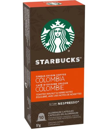 Starbucks By Nespresso Single Origin Columbia Nespresso Ground Coffee capsules Original Line Compatible 10 Nespresso Coffee Pods - Buy Online on SooperMarket.com