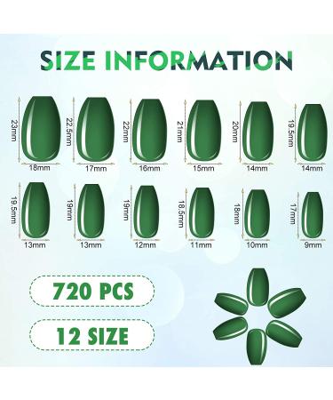 720Pcs 30 Sets Medium Square False Nails - Classic Color Glossy Press-On Ballerina Coffin Nails for Women & Girls | DIY Full Cover Artificial Fake Nails - Buy Online on SooperMarket.com