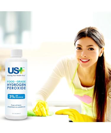 Buy Food Grade 3% Hydrogen Peroxide - Natural All-Purpose Cleaner - Made in USA - 32 Fl Oz - International Shipping - Buy Online on SooperMarket.com