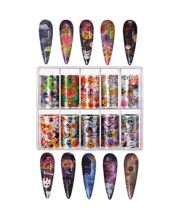 Kalolary 20 Rolls Nail Foil & Glue - Holographic Starry Sky Stars Transfer Stickers for DIY Nail Art Decoration - Buy Online on SooperMarket.com