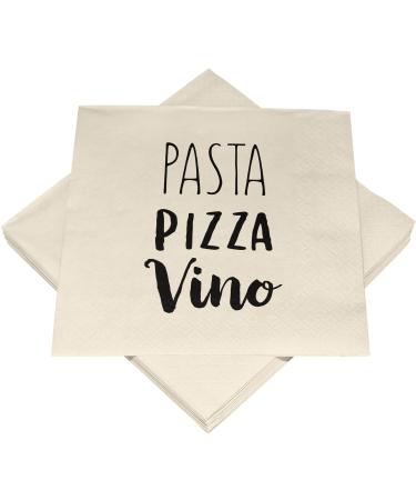 HEKU 100 napkins 3-layer 33x33cm pasta pizza vino i suction-strong and practically packaged i ideal for special occasions 33x33cm pasta pizza vino