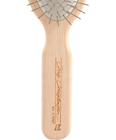 Chris Christensen 27mm Oval Pin Brush - Original Series | Professional Grooming Tool with Stainless Steel Pins and Beech Wood Body - Buy Online on SooperMarket.com