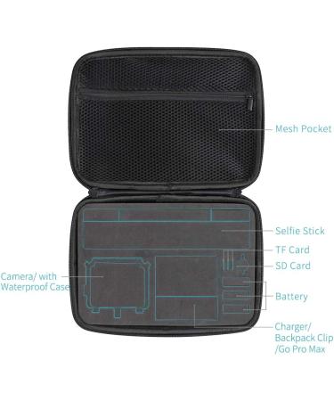 Medium Surface-Waterproof Carrying Case for GoPro, DJI Osmo Action, AKASO, Campark, YI Action Cameras - Buy Online on SooperMarket.com