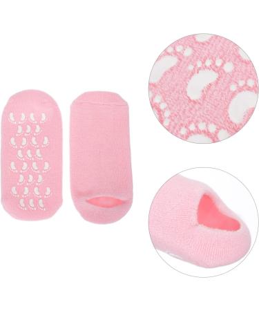 Lurrose Moisturizing Gel Heel Socks - Silicone Anti-Corn Foot Care Anti-Slip Barre & Ballet Dance Socks - Fitness & Gym Floor Use - Pink - Buy Online on SooperMarket.com