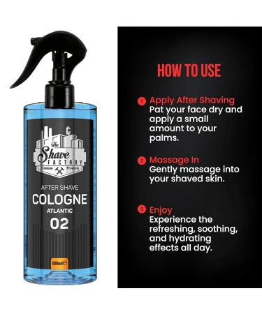 the shave factory Pump Spray After Shave Cologne - Aftershave Cologne Aftershave For Men (02 Atlantic) - Buy Online on SooperMarket.com