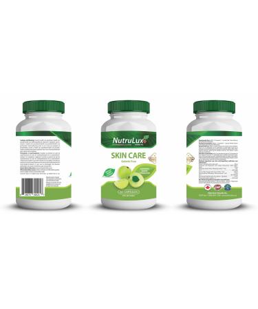 NutruLux Skin Care (60 mg Vitamin C) Halal Vegan Gelatin Free Capsules - Essential Supplement for Skin Health Wellness Support with Vitamin C Capsules Daily Skin Care Intake Nutrient-Rich Skin Support Capsules 60 Capsules (Pack of 1)