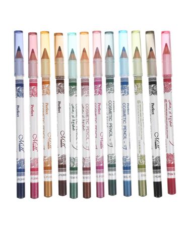 KALLORY 36 Pcs Eye Liner Liquid Liner Colored Eye Liner Pencils Eyeliner White Pole Mousse 1 count (Pack of 1) Colorfulx3pcs