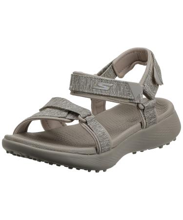 Skechers Women's 600 Spikeless Golf Sandals Shoe 8 Taupe