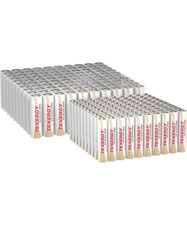 Tenergy 100 Pack Alkaline AA Batteries and 100 Pack AAA Alkaline Batteries AA and AAA Batteries for Household Electronics 100xAA + 100xAAA
