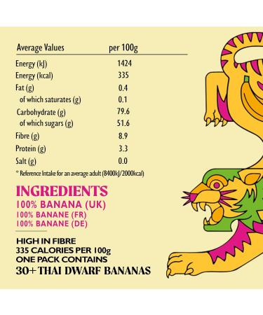Kooky Gently Dried Banana Sharing Pack | No Added Sugar Dried Tropical Fruit Snacks for Kids and Adults | Food on The Go | Delicious Sugar-Free Healthy Snack | 380g - Buy Online on SooperMarket.com
