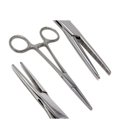 Dog Pet Ear / Nose Hair Puller Grooming Hemostat Locking Forceps Pliers, 5.5" (14cm), Straight Silver