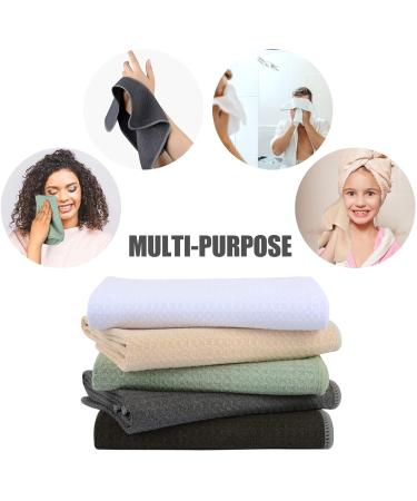 SINLAND Microfiber Waffle Washcloths 13x13 Inch 6 Pack White - Soft Facial Makeup Remover Cloths - Quick Drying & Exfoliating - Buy Online on SooperMarket.com