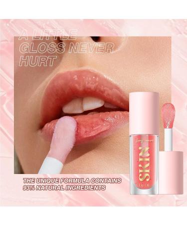 BANGFENG Hydrating Lip Oil - Plumping Tinted Gloss for Long Lasting Moisture - Strawberry Pink - Buy Online on SooperMarket.com