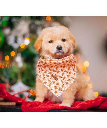 Buy Lionheart Glory Dog Haller - Washable Christmas Bib & Adjustable Kerchief for Small Dogs | Pink Gingerbread Man Design - Buy Online on SooperMarket.com
