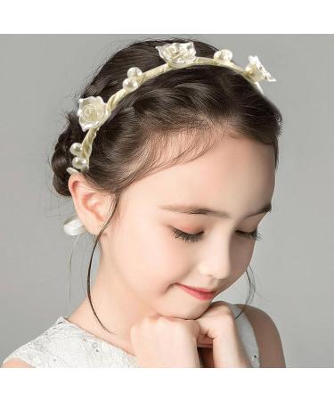 Rose Pearl Headband 3 Women's Headband with Rose Beads Red White Dirndl Hair Accessories Metal Rose Hair Accessories Rose Hair Band Oktoberfest Wedding Hair Accessories for Parties Festivals - Buy Online on SooperMarket.com