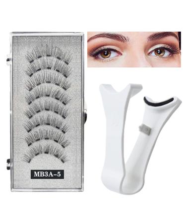 Virtcooy Magnetic Lashes | Natural Lashes Kit 2 Pair | False Lashes Kit Natural Look Reusable Lashes with Applicator 3D Artificial Eyelashes for Women
