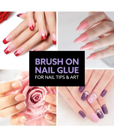 Extra Strong Brush On Nail Glue for Press On Nails - Waterproof & Long Lasting - Professional Nail Bond 8ml - Buy Online on SooperMarket.com