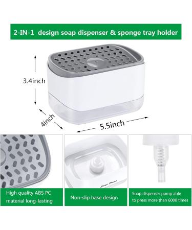 19-Piece Kitchen Sponge Set & 2-in-1 Dish Soap Dispenser - Essential Kitchen Tools for Easy Dishwashing - Buy Online on SooperMarket.com