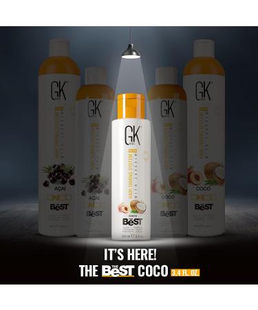 GK HAIR Global Keratin Best COCO 100ml Smoothing Keratin Treatment - Brazilian Complex for Silky Smooth & Frizz Free Hair - Buy Online on SooperMarket.com