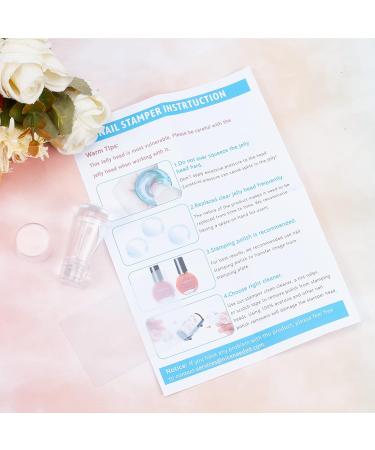 Niceneeded 2Pcs Nail Art Stamper Kit | Clear Jelly Stamper with Double Silicone Head & Lid - Perfect for Flawless Nail Designs - Buy Online on SooperMarket.com