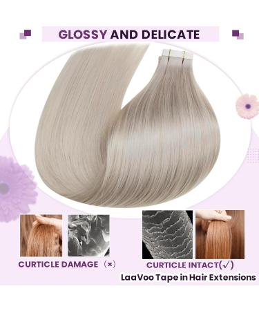Buy Laavoo Invisible Tape Extensions - Real Blonde Remy Hair 50g 20pcs #60 65cm - Premium Quality Hair Extensions for Effortless Style - Buy Online on SooperMarket.com