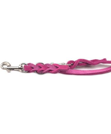 Buy Premium Adjustable Fat Leather Dog Leash for Small & Large Dogs - 2m Pink Double Leash International Shipping - Buy Online on SooperMarket.com