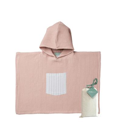 Molis & Co.Batheponcho for children from 3-4 years.Stripes.Hooded beach towel.Light and compact bathrobe for children.(Oeko-Tex 100).Altrosa 3-4 years