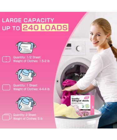 Soulink Magnolia Laundry Detergent Sheets - 240 Loads Eco-Friendly Plant-Based Hypoallergenic No Plastic Jug | 240 Count - Buy Online on SooperMarket.com