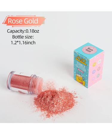 Jelife Rose Gold Edible Glitter - 5 Grams | Food Grade Shimmering Vegan Metallic Powder for Cake Decorating, Chocolates, Fondant, Drinks & More - Buy Online on SooperMarket.com