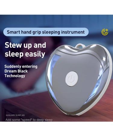 Handheld Microcurrent Sleep Aid Device for Deep Relaxation and Anxiety Relief - USB Charging, Improve Sleep Quality for Patients with Insomnia (Silver) - Buy Online on SooperMarket.com