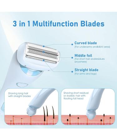 Misoce Electric Razor for Women - Cordless IPX7 Bikini Trimmer for Face, Legs, and Underarms - Buy Online on SooperMarket.com