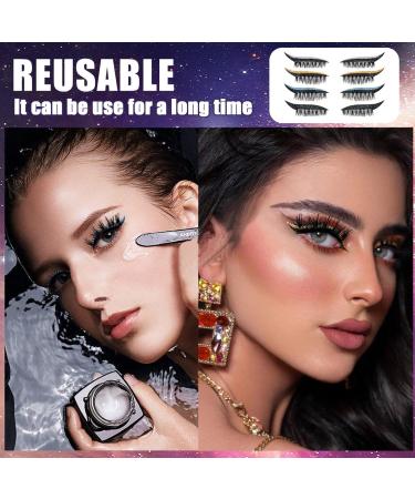 Aaiffey Reusable Eyeliner and Eyelash Sticker Set - Waterproof Natural Glitter Lashes - Easy to Apply and Remove (4 Colors) - Buy Online on SooperMarket.com