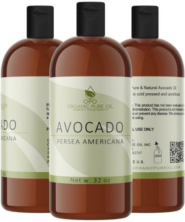 100% Pure Avocado Oil - Unrefined Cold Pressed Non-GMO | 32 oz Bulk Carrier for Skin Hair Nails & Body - Vegan & Fair Trade - Buy Online on SooperMarket.com